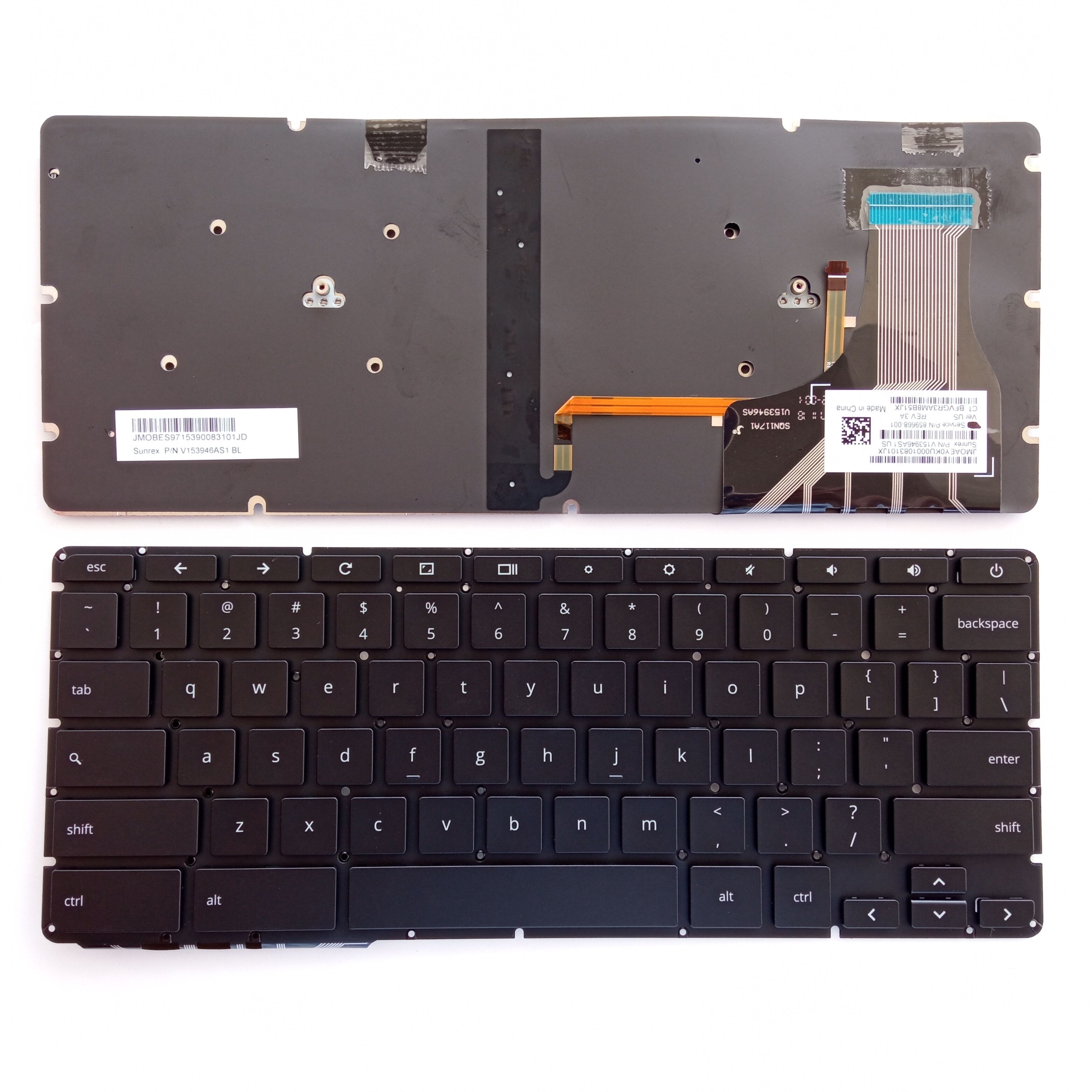 Picture of New Replacement Laptop Keyboard For HP Chromebook 13G1/13G1 Google Edition with switch BLACK Backlit US Layout
